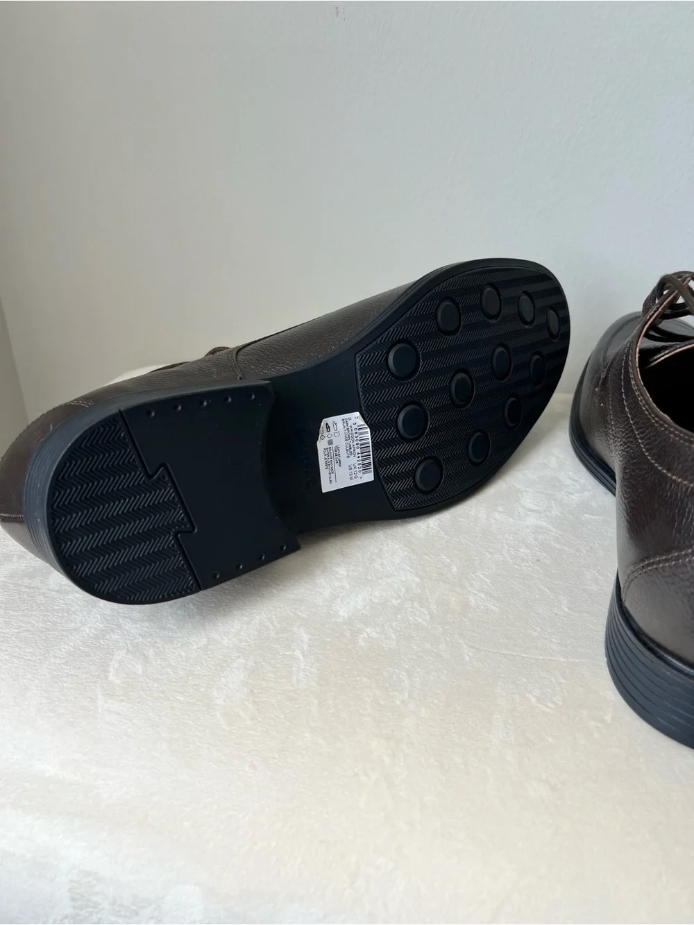 CLARKS Whiddon Apron Leather Datk Brown Oxford Size 13
